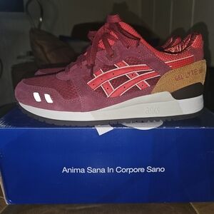 ASICS Gel Lyte 3 Burgundy/Fiery Red Tan Heel RARE Mens Sz 8 $80obo